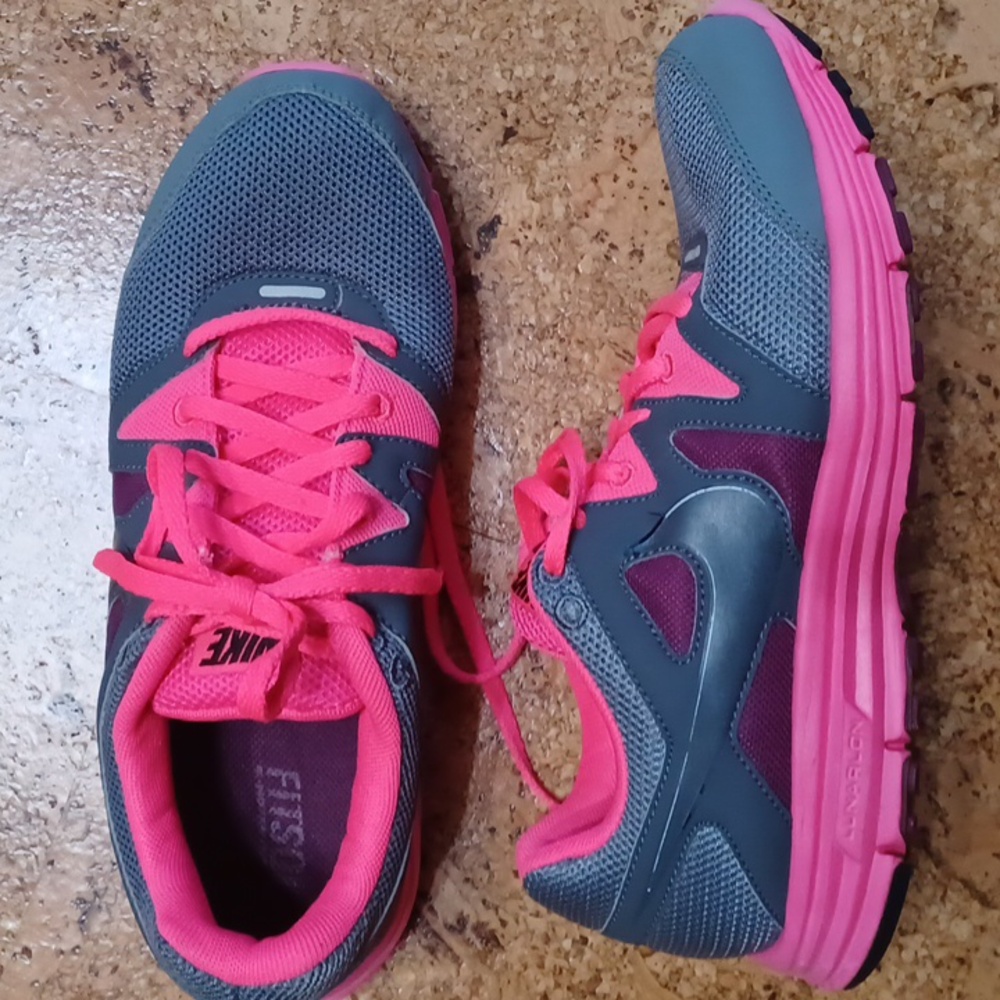 Nike Women's Lunarfly 3 Grey/Pink Running Shoes Size 8.5 487751-016 - Picture 3 of 8